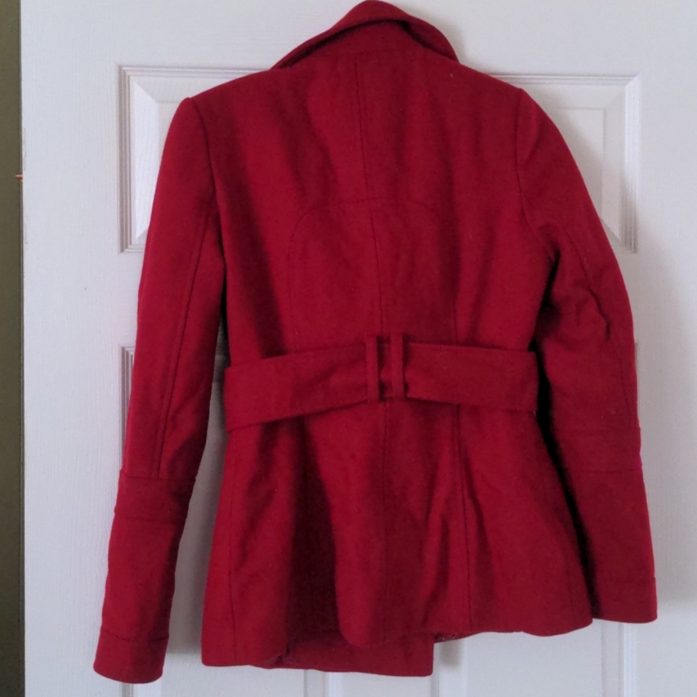 Moda intl size 4 red peacoat